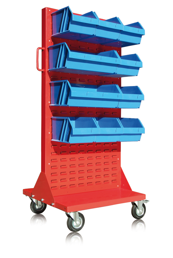 boscotek-single-linefeed -trolley-benchmark-shelving-storage