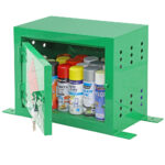 BMAS8050-aerosol-cage-12-can-capacity-benchmark-shelving-storage-open