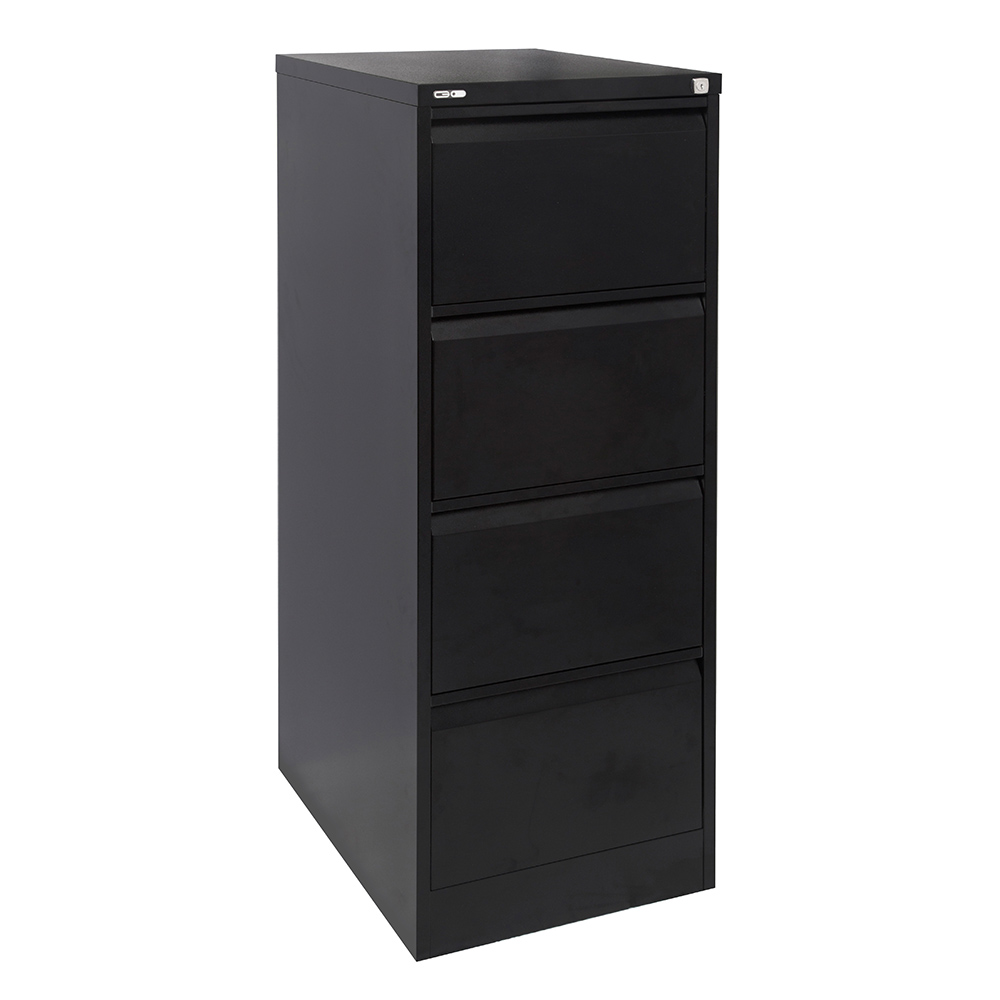 filing-cabinet-4-drawer-black-ripple-benchmark-shelving-storage