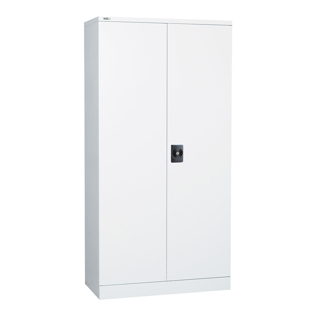 steel-swing-door-cupboard-1800H-white-benchmark-shelving-storage