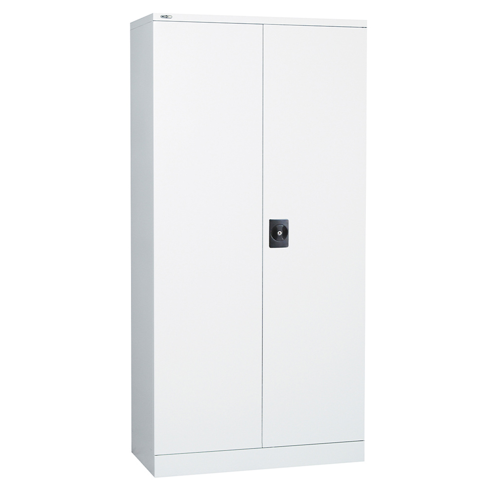 steel-swing-door-cupboard-2000H-white-benchmark-shelving-storage