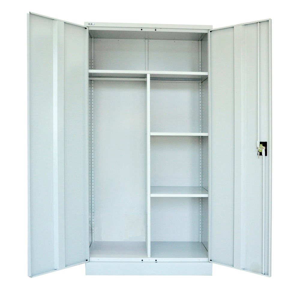 swing-door-cupboard-wardrobe-set up-open-2-benchmark-shelving-storage